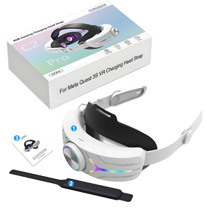 12000Mah RGB gaming VR charging Headwear For Meta Quest 3/3S VR