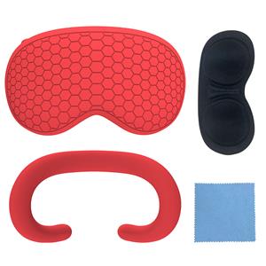 Red mainframe protection silicone dust-proof eye mask For Apple Vision Pro VR